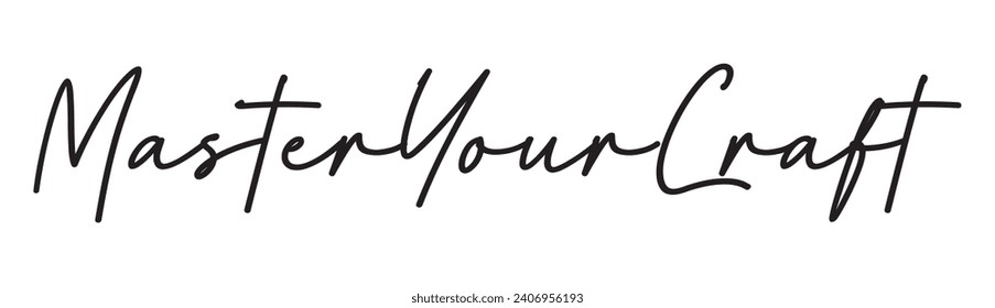 master your craft text on white background.