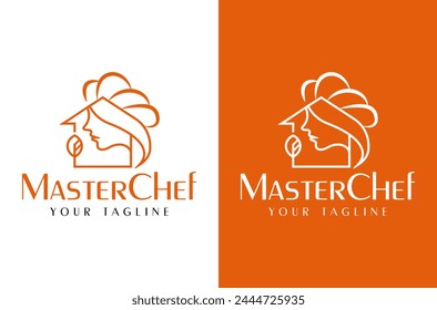 ​Miss MasterChef Organic Homemade Food Logo Design vector icon symbol illustrations. A multifunctional logo that can be used in many food restaurant cooking service business companies.