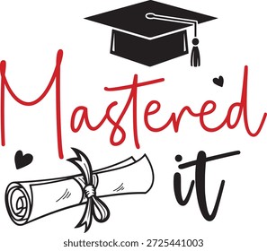 Masterizado it Graduación Diseño de camiseta