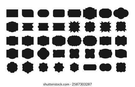 Mastering Label Silhouette Design, Creativity in Shape and Form. Vector illustration.