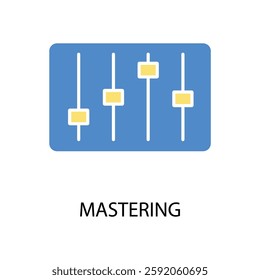 mastering music icon. vector.Editable stroke.linear style sign for use web design,logo.Symbol illustration.