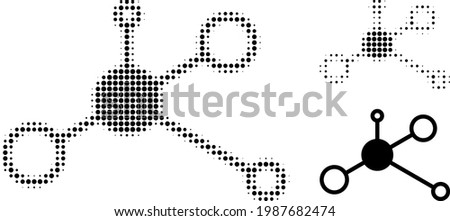 Masternode halftone dotted icon. Halftone array contains round elements. Vector illustration of masternode icon on a white background. Stock photo © 
