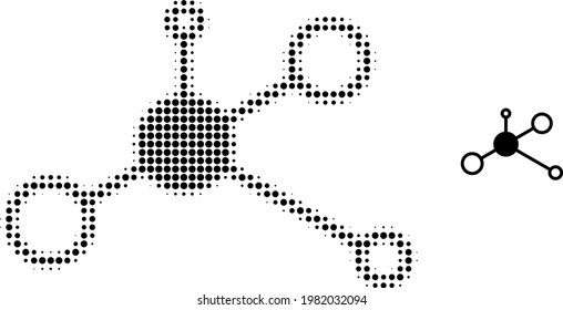 Masternode halftone dotted icon illustration. Halftone pattern contains circle dots. Vector illustration of masternode icon on a white background. Flat abstraction for masternode pictogram.