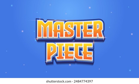 Masterpiece 3D Headline Text for Movie title and ceremony