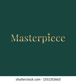 Masterpiece Luxury Design Vector Illustration
