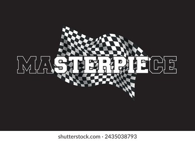 Masterpiece -  Typography graphic print , Abstract fashion drawing and creative design for t-shirts, mugs, graphic tee, sweatshirt, cases, etc. Illustration in modern style for clothes.