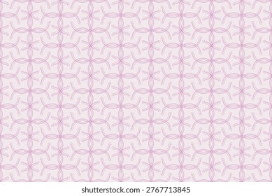 A masterpiece vector artwork, A pink ribbon geometric lattice pattern with white background 
