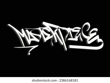 MASTERPIECE word graffiti tag style