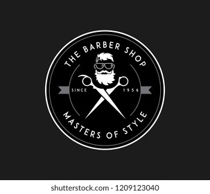 The masters of beard white on black is a vector illustration about style