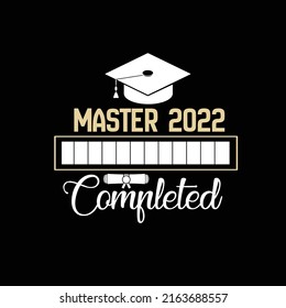 Master's degree typography t shirt design