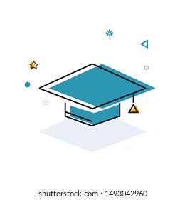 Masters graduation logo vector design