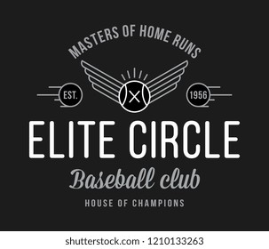 Masters of home runs white on black is a vector illustration about sport