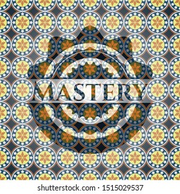Mastery arabesque emblem. arabic decoration.