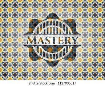 Mastery arabesque emblem background. arabic decoration.