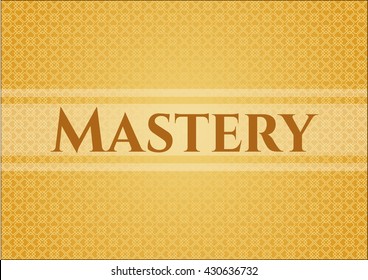 Mastery colorful card, banner or poster with nice design