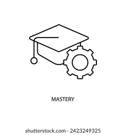 mastery concept line icon. Simple element illustration. mastery concept outline symbol design.
