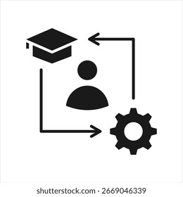 Mastery Glyph Icon Vector Illustration