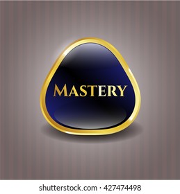 Mastery golden emblem or badge