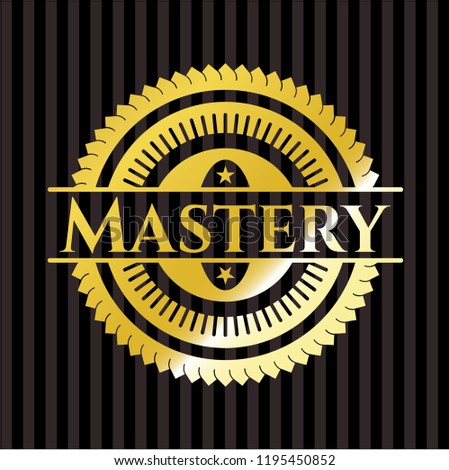 Mastery golden emblem or badge