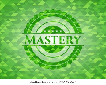 Mastery green mosaic emblem