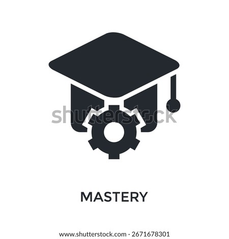 Mastery Icon Glyph Style. Vector Illustration For Graphic Design