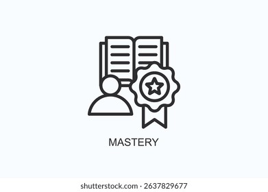 Mastery Icon Or Logo Isolated Vector Illustration