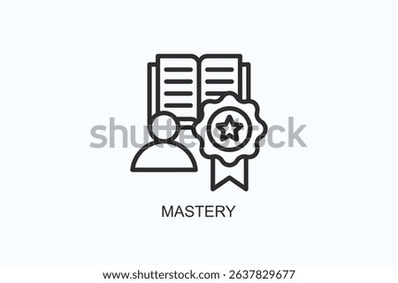 Mastery Icon Or Logo Isolated Vector Illustration