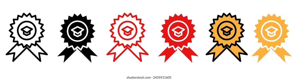 Mastery icon logo set vector