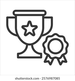 Mastery Outline Icon Vector Illustration