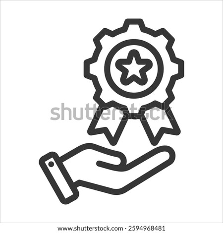 Mastery Outline Icon Vector Illustration