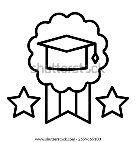 Mastery Outline Icon Vector Illustration