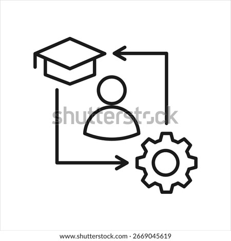 Mastery Outline Icon Vector Illustration