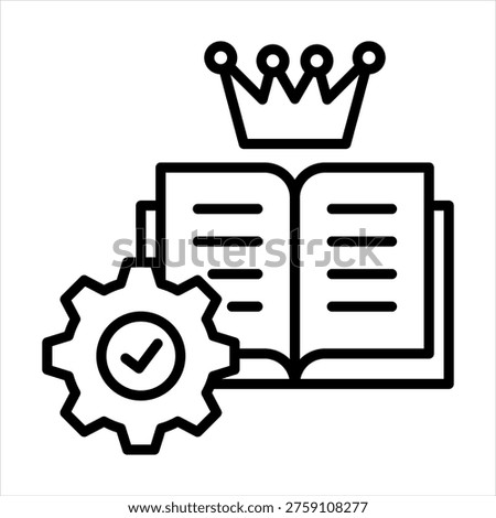 Mastery Outline Icon Vector Illustration
