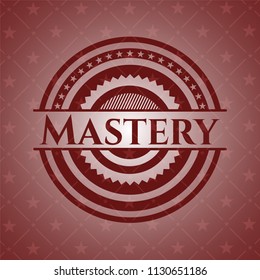Mastery red emblem. Retro