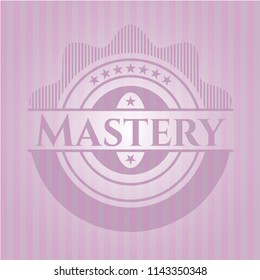 Mastery retro pink emblem