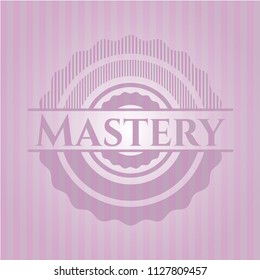 Mastery retro style pink emblem