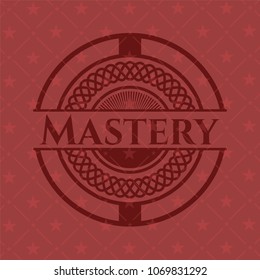 Mastery retro style red emblem