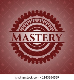 Mastery retro style red emblem