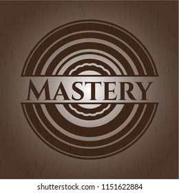 Mastery wooden emblem. Vintage.