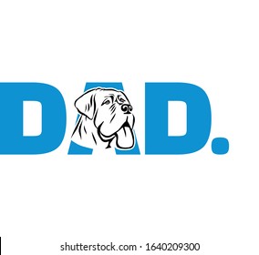 Mastiff best dad ever blue