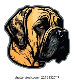 Mastiff Flat Icon Isolated On White Background