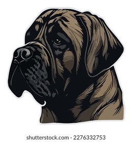 Mastiff Flat Icon Isolated On White Background