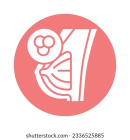 Mastitis color line icon. Isolated vector element. Outline pictogram for web page, mobile app, promo