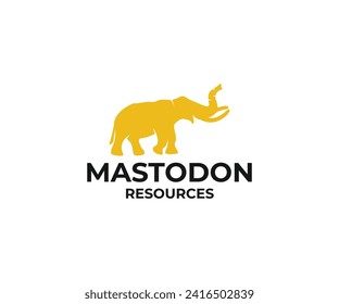 Mastodon Resources logo design vector