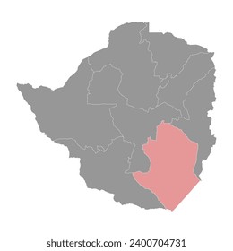 Masvingo province map, administrative division of Zimbabwe. Vector illustration.