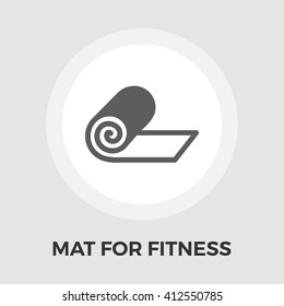 Mat for fitness icon vector. Flat icon isolated on the white background. Editable EPS file. Vector illustration.