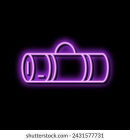 mat fitness sport neon light sign vector. mat fitness sport sign. isolated symbol illustration