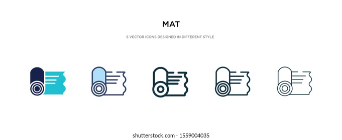 mat icon in different style vector illustration. two colored and black mat vector icons designed in filled, outline, line and stroke style can be used for web, mobile, ui