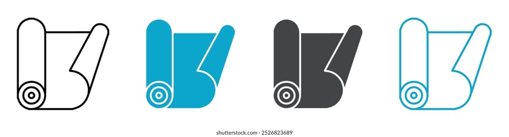 Ilustración vectorial aislada del icono de la estera