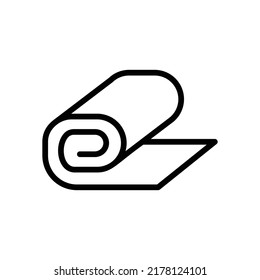 Mat Icon. Line Art Design einzeln auf weißem Hintergrund